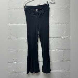 Out From Under Ribbed Crossover Flare Pants
